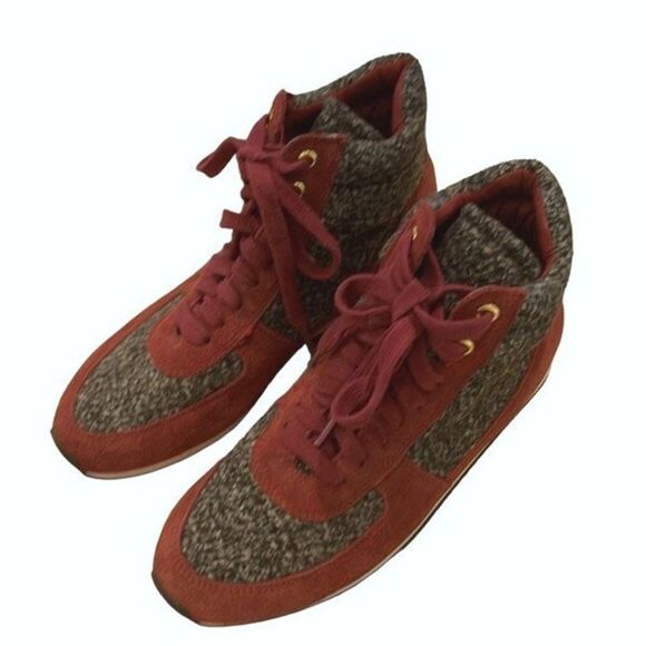 Isaac Mizrahi Live!‎ SOHO Lace-up Suede Low Wedge Sneakers Size 8.5 - Picture 2 of 8